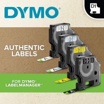 Ruban d'étiquettes auto-adhésif DYMO Standard D1 43613 original noir et blanc
