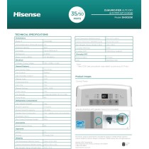 Déshumidificateur d'air à 3 vitesses HISENSE DH20W4GKU 20 litres