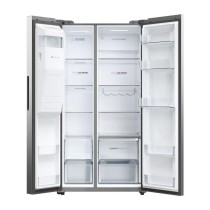 Réfrigérateur side by side 2 portes HAIER HSW59F18EIMM distributeur glaçon gris