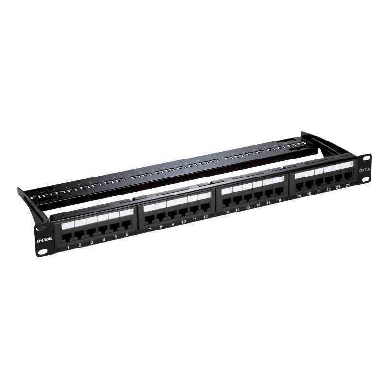 Panneau de brassage 24 ports D-Link NPP-C61BLK241 Cat 6 non blindé