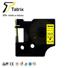 Cartouche de ruban d'étiquettes Compatible Tatrix 12mm noir transparent 45916 40917 40918 40919  pour imprimante DYMO 160 280