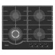 Haier Gaz 4 Feux Noir - Plaque Encastrable Verre