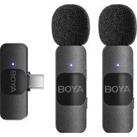 Micro Sans Fil BOYA BY-V20  Double Canal USB-C  Réduction de Bruit