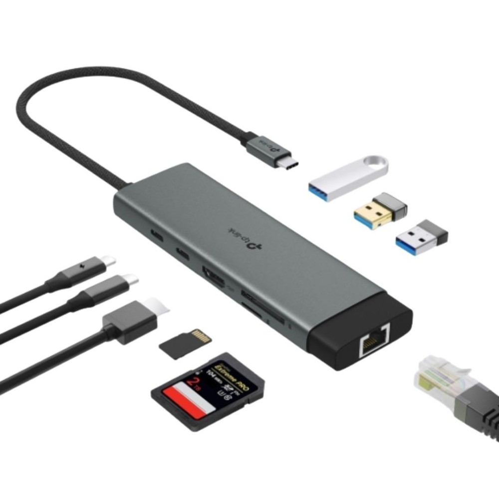 Hub USB-C 9-en-1 TP-Link UH9120C | HDMI 4K@60Hz, PD 100W | Gigabit Ethernet