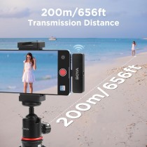 Micro Cravate Sans Fil 4 Canaux pour iPhone/iPad | Boya BY-V4D | Lightning | 200m