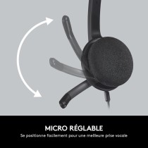 Casque Logitech H340  Filaire USB Stéréo  Micro Anti-Bruit pour PC & Mac