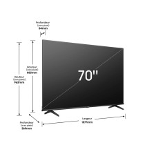 Téléviseur Hisense 70 Pouces 4K UHD  HDR10+HLG  VIDAA Smart TV