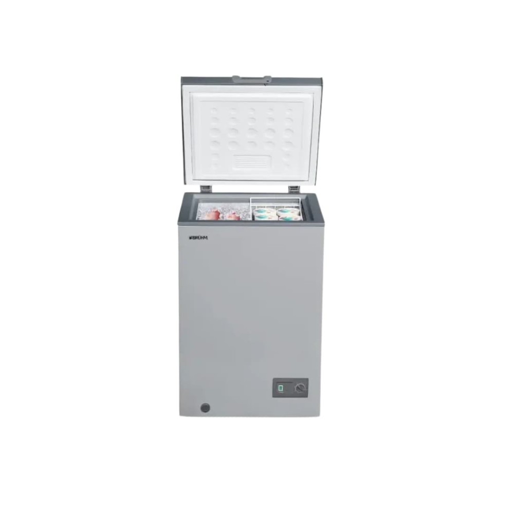 BRUHM Congélateur Coffre 100 Litres | Gris | Haute Efficacité | BCS-100MJ