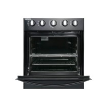 BRUHM Cuisinière à Gaz 50x50 cm | 4 Feux | Four & Grill | Noir | BGC-5540IB