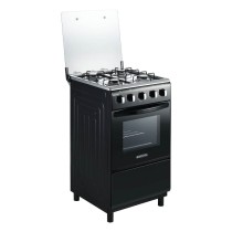 BRUHM Cuisinière à Gaz 50x50 cm | 4 Feux | Four & Grill | Noir | BGC-5540IB