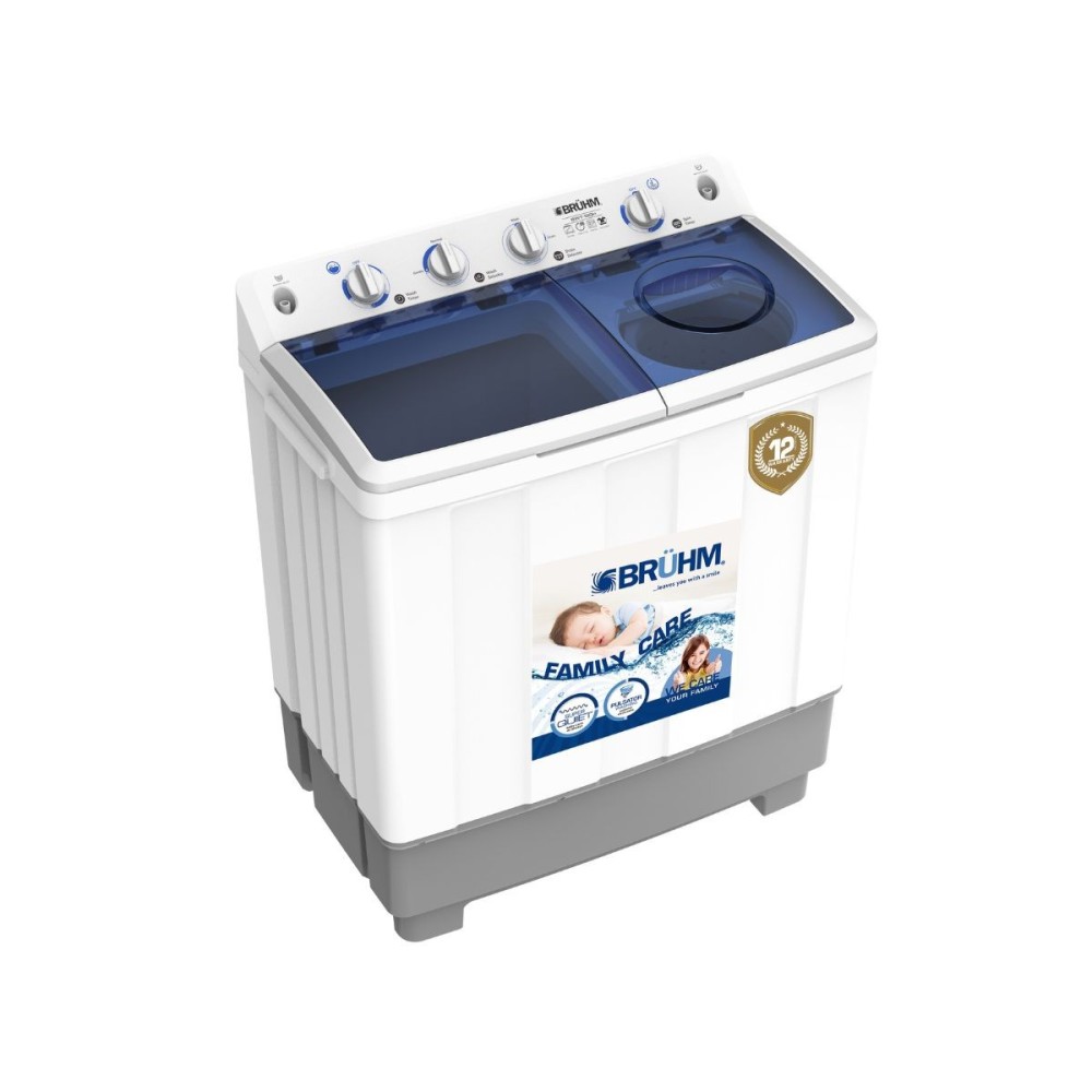 BRUHM MACHINE À LAVER 12 KGS DOUBLE BAC (TWIN-TUB) (BWT-120G)
