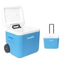 Glacière Portable decakila 52 L (72h) | À Roues et Poignée Télescopique | 48 Bouteilles