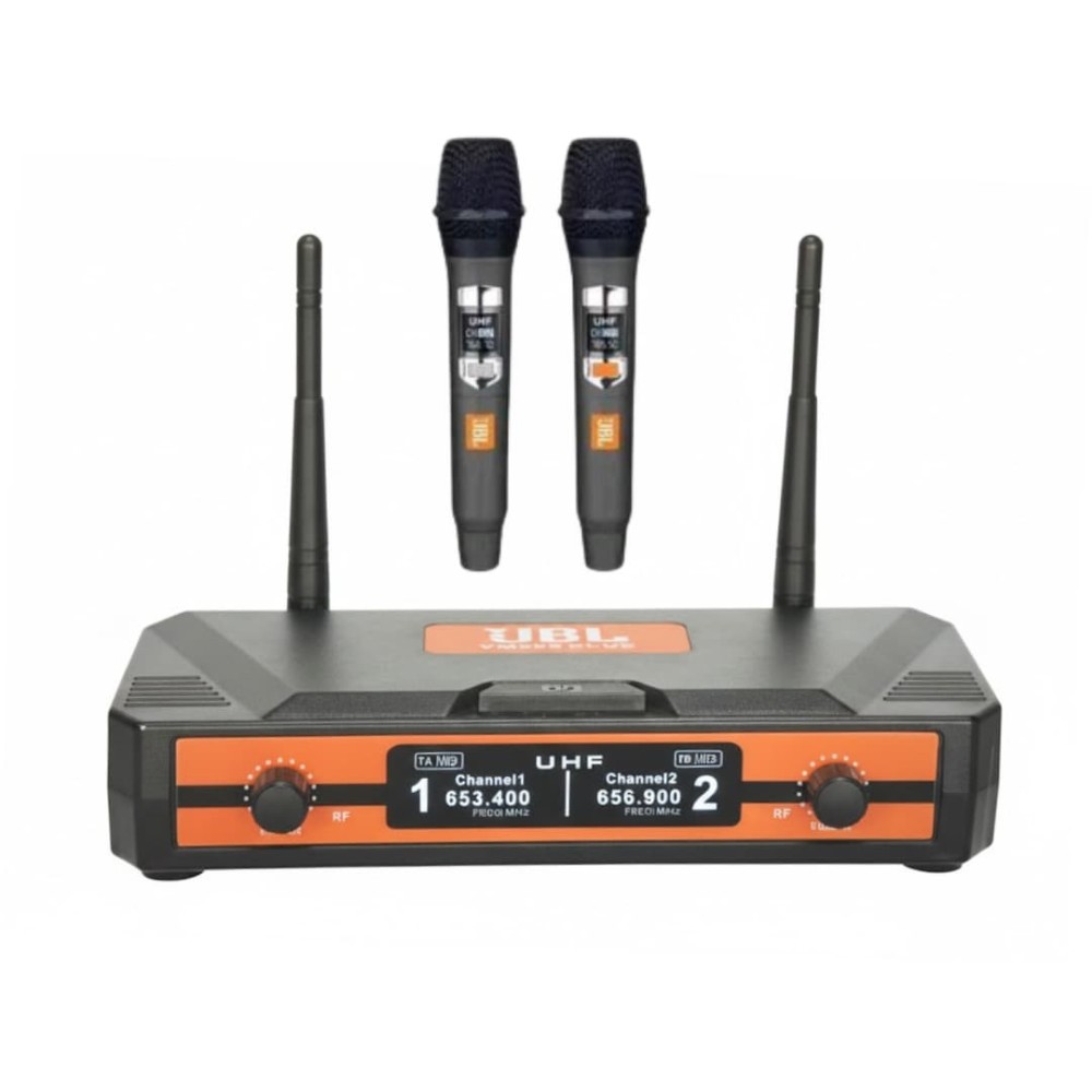 Système Micro Sans Fil JBL VM888 Plus | Double UHF | 2 Micros Dynamiques | Pro Karaoké