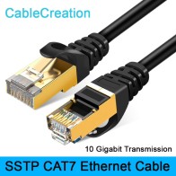 Câble Patch CAT7 RJ45 (8 Paires) 1m | Réseau Lan SSTP Blindé | 10G, 600 MHz, Haute Performance