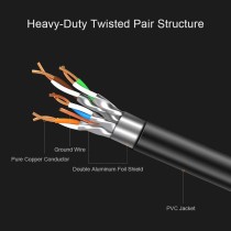 Câble Patch CAT7 RJ45 (8 Paires) 1m | Réseau Lan SSTP Blindé | 10G, 600 MHz, Haute Performance