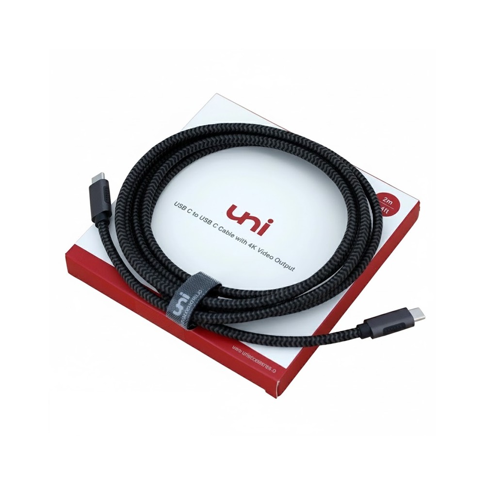 Câble USB-C uni 1m (4K Vidéo) | Charge Rapide PD | USB-C vers USB-C