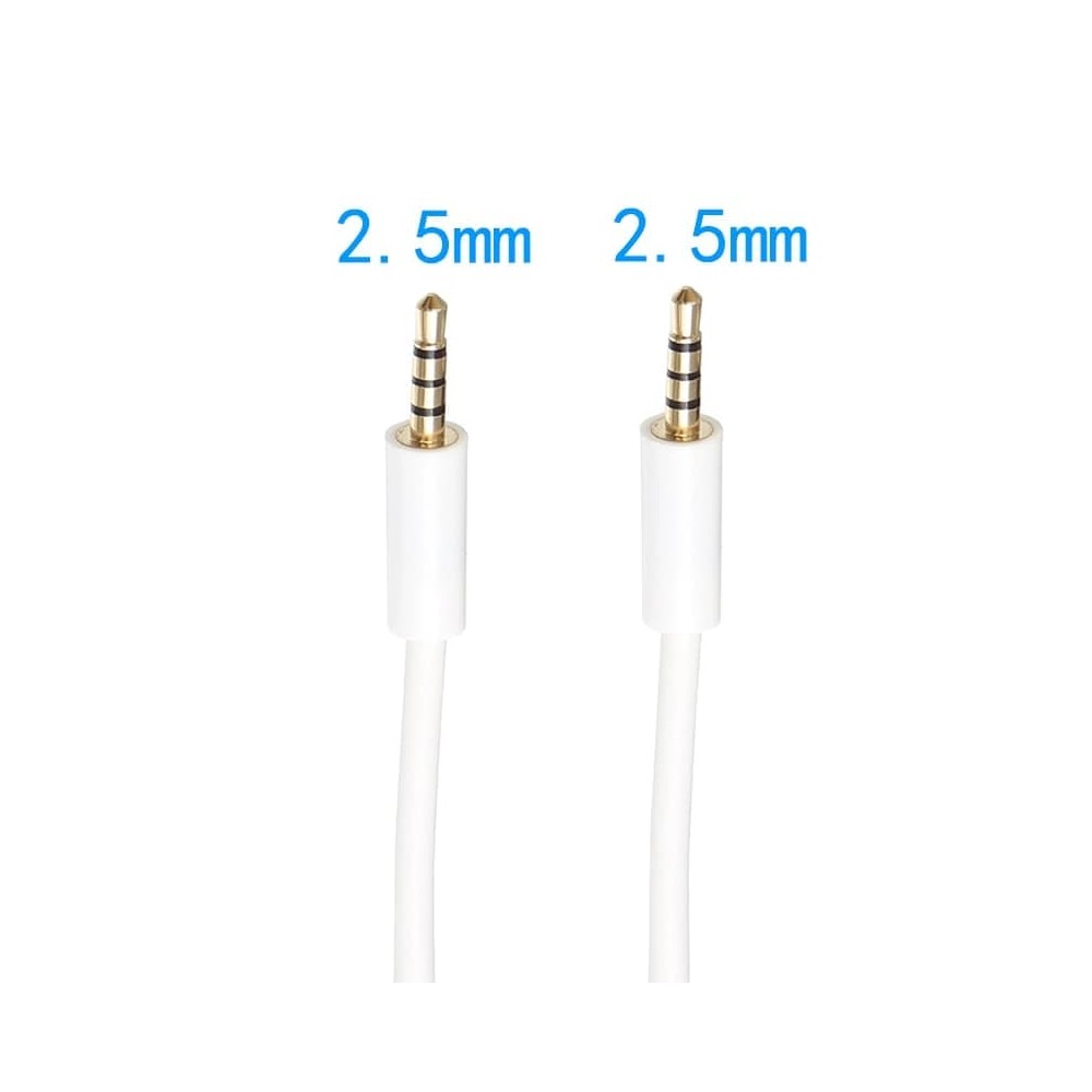 Câble Audio Stéréo | Vidéo Mâle Mâle 2.5mm TRRS 4 Broches | Connecteur Plaqué Or