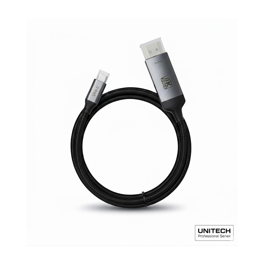 Câble USB-C vers DisplayPort/HDMI 8K (1m) | Unitech Ultra HD Tressé