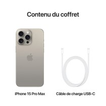 Apple iPhone 15 Pro Max 256 Go | Puce A17 Pro & Zoom Optique 5x