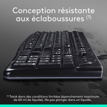 Logitech K120 | Clavier Filaire USB Robuste | QWERTY & Étanche