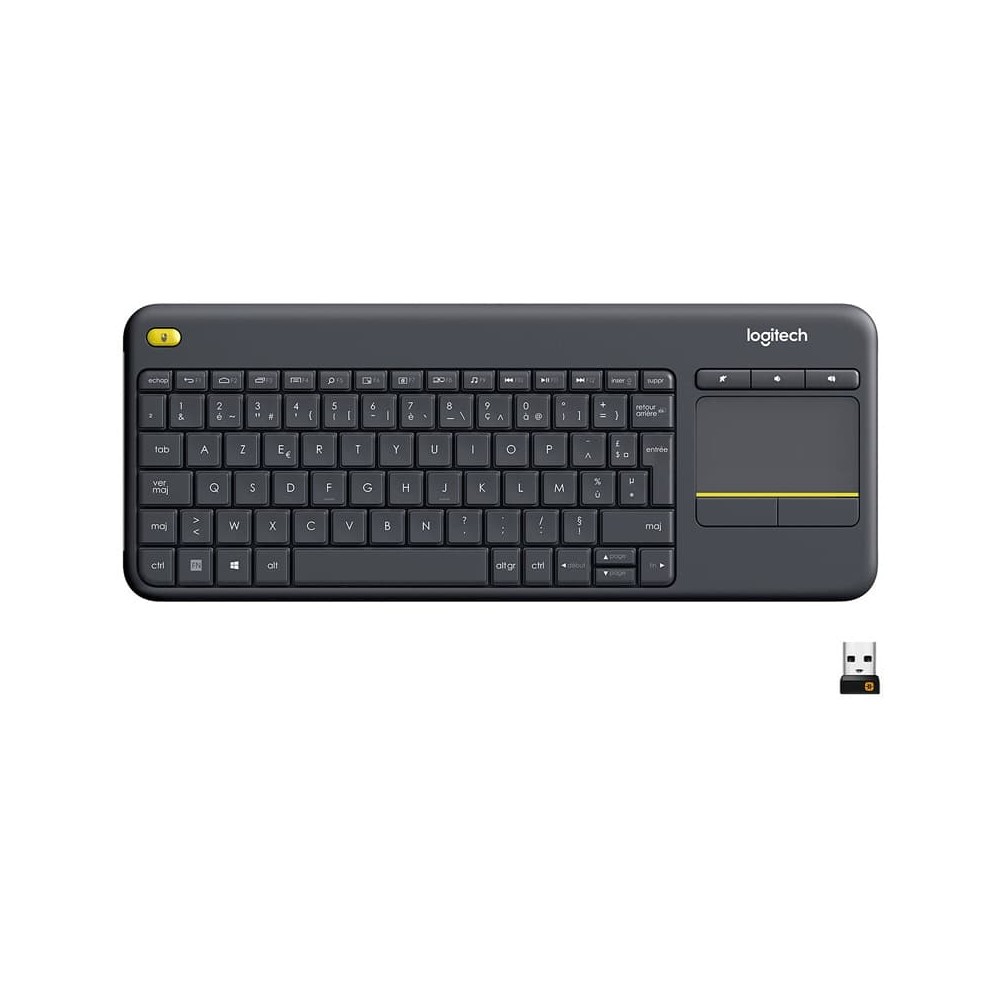Clavier Sans Fil Logitech K400 Plus | Touchpad Intégré pour PC-TV