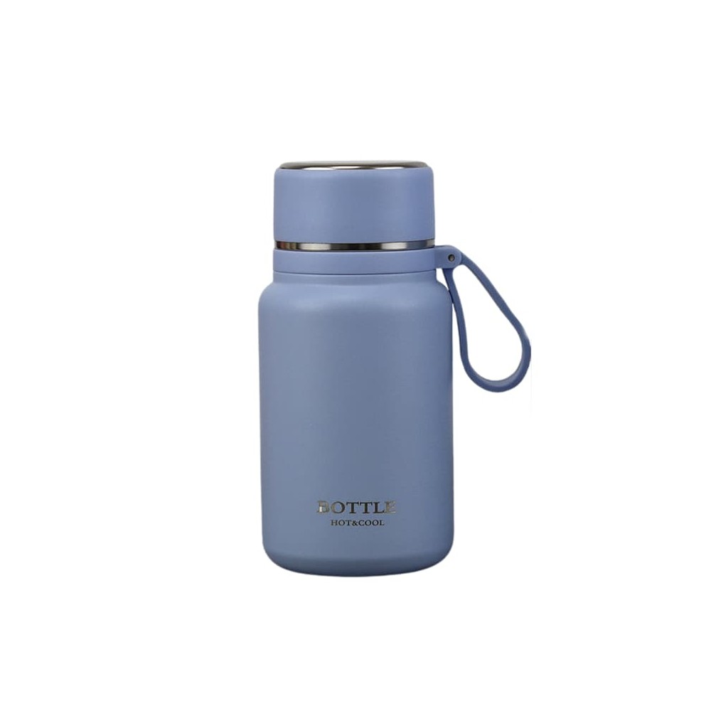 Bouteille Isotherme "Hot & Cool" | 650 ml, Bleu Pastel, Acier Inoxydable