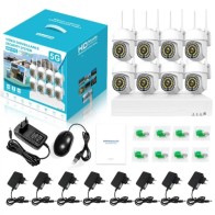 Kit de Vidéosurveillance WiFi 5G NVR | 8 Caméras PTZ IP66 Haute Définition