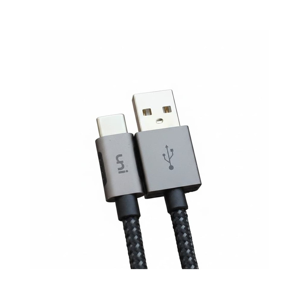 Câble Uni USB Type-A vers Type-C 3 m | Charge rapide 3 A+ | Nylon tressé haute résistance