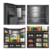 Réfrigérateur Side-by-Side 4 Portes 617L Noir | Hisense RQ9P600GTL