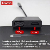 Lenovo USB-C 4-en-1  Hub Portable