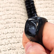 iQIBLA Zikr Ring Jood | Bague en Titane | Compteur Tasbih & Rappel Prière