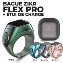 iQIBLA Zikr Flex Pro | Bague Connectée | 3 Tailles d'Anneaux Incluses