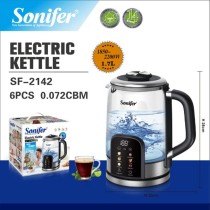 Sonifer SF-2142 | Bouilloire Électrique en Verre 1,7L | Design & LED