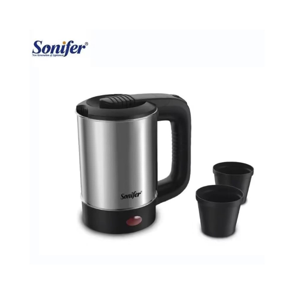 Sonifer SF-2099S | Bouilloire Électrique Portable 0,5L | Inox & 2 Tasses