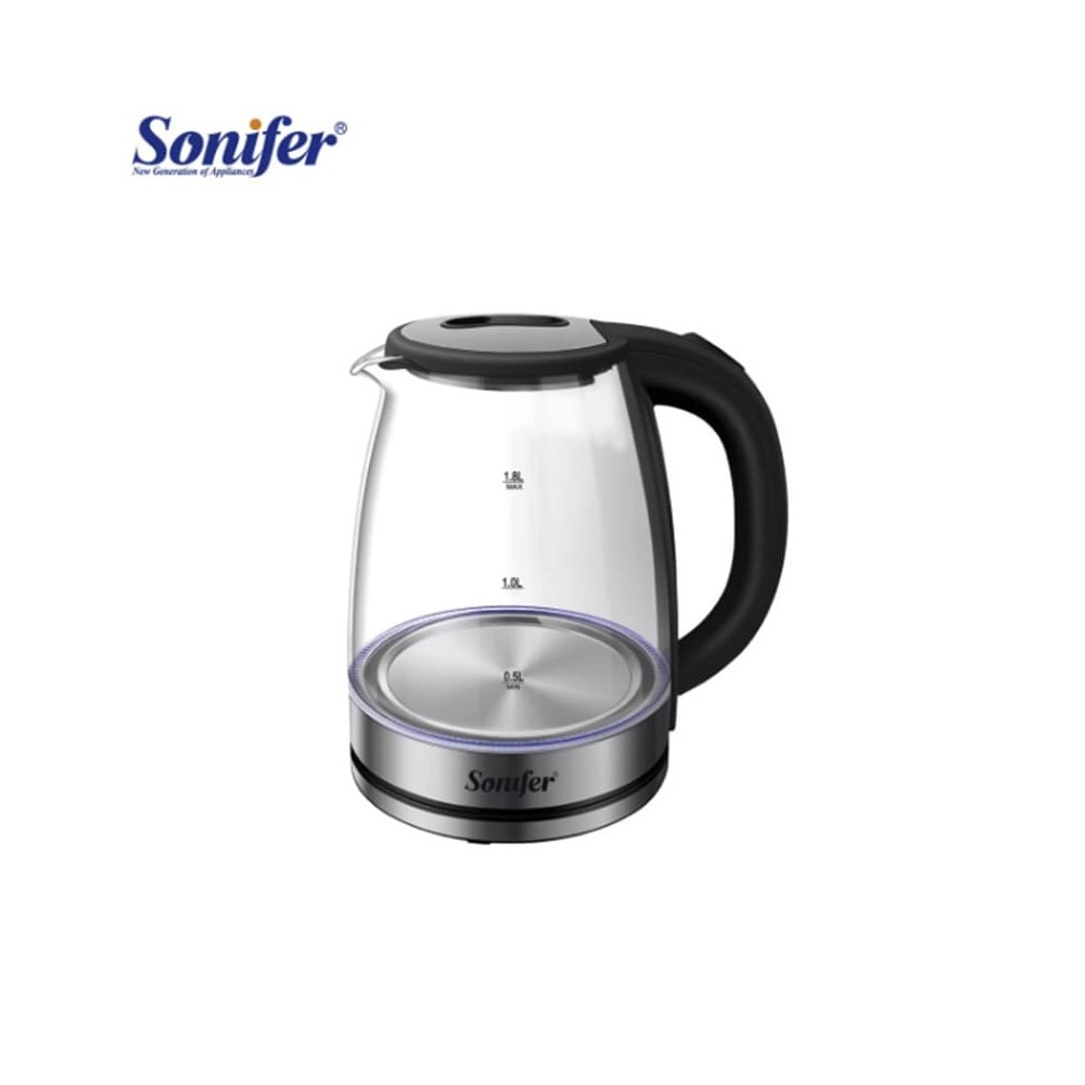 Chauffe Eau électrique Sonifer SF-2116 | Bouilloire en Verre LED 1.8L