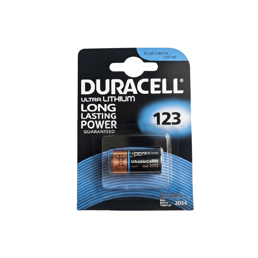 Pile Duracell Ultra Lithium 123 3V  Longue Durée  Alarme & Photo