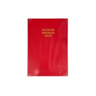 Registre Comptable 500 Pages | Format 24x35 cm | Couverture Rigide Rouge