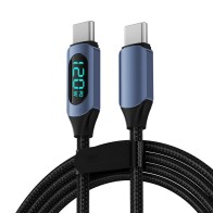 Câble USB-C vers USB-C 120W | Affichage LED Temps Réel | Charge Rapide 6A | 2m