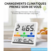 Thermo-Hygromètre Numérique LX-8116 | Écran LCD 90% | Haute Précision