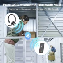 New Bee BH60 | Casque Télétravail & Call Center | Bluetooth 5.0 & Dongle