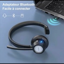 New Bee BH60 | Casque Télétravail & Call Center | Bluetooth 5.0 & Dongle