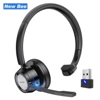 New Bee BH60 | Casque Télétravail & Call Center | Bluetooth 5.0 & Dongle
