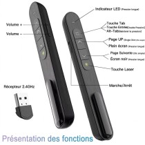 Pointeur Laser Multimédia 2.4GHz | Contrôle Intuitif & Plug-and-Play