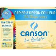 Canson Mi-Teintes Vives 24x32cm | 50% Coton 160g | Papier Authentique