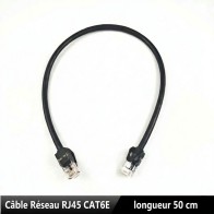 Câble Réseau Cat6e - 0.5m | Ethernet RJ45 Gigabit Haute Performance