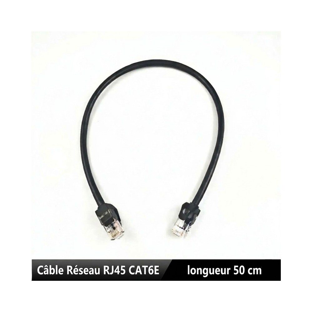 Câble Réseau Cat6e - 0.5m | Ethernet RJ45 Gigabit Haute Performance