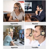 Casque Bluetooth Professionnel  Micro Anti-Bruit ENC  Station de Charge