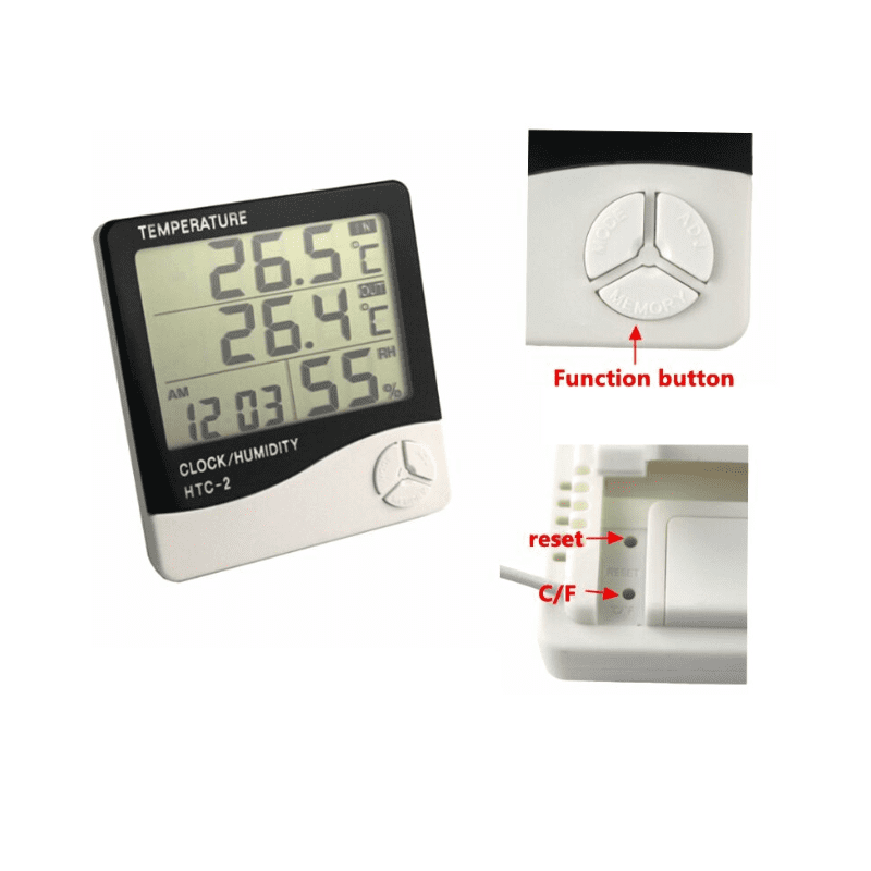 Humidimètre Ht680 Hygromètre Intérieur Jauge D'Humidité Thermomètre