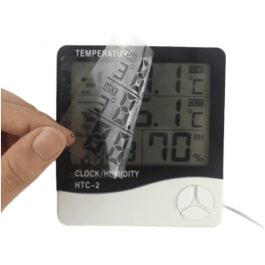 Thermo hygromètre numérique HTC-2 intérieur / extérieur Testeur d'humidité de la température avec heure / horloge