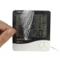 Thermo hygromètre numérique HTC-2 intérieur / extérieur Testeur d'humidité de la température avec heure / horloge